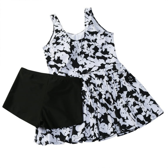 Tankini Swimsuit for Women Two Piece Tummy Control with Sporty Boy Shorts - Picture 2 of 6